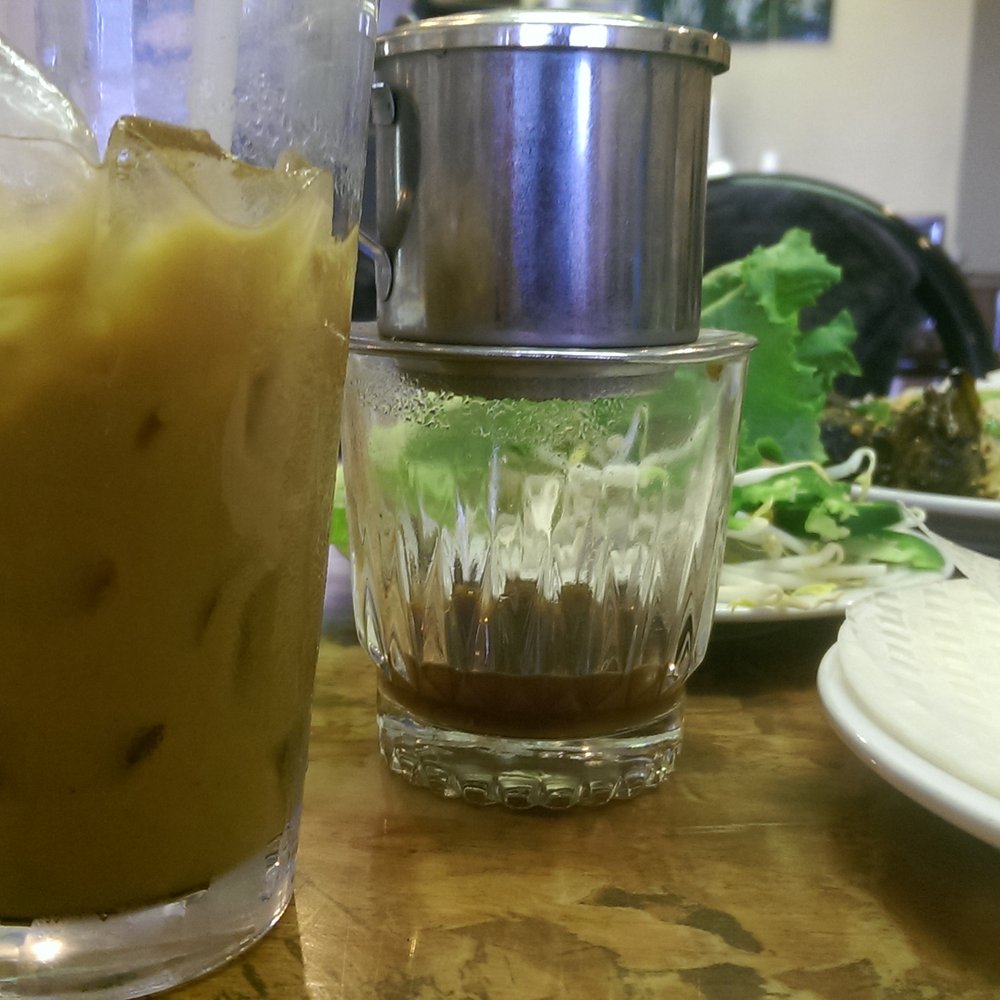 Da Vang Restaurant - Vietnamese iced coffee. Slow drip and condensed milk... It's a kick in a glass! - Vietnamese Near Me - Phoenix, Arizona Da Vang Restaurant - Vietnamese iced coffee. Slow drip and condensed milk... It's a kick in a glass! - Vietnamese Near Me - Phoenix, Arizona