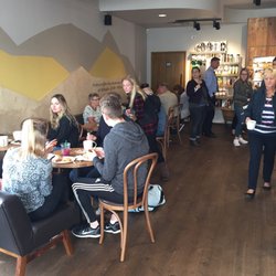 Starbucks Coffee - The store is very narrow, like a corridor, and fills up very quickly.