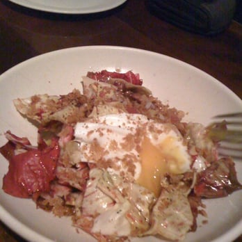 Nopa - chicory salad with oozing poached egg - New American Near Me - San Francisco, California Nopa - chicory salad with oozing poached egg - New American Near Me - San Francisco, California