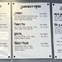 The Dilly Deli - Sandwich Menu - 3/16/26