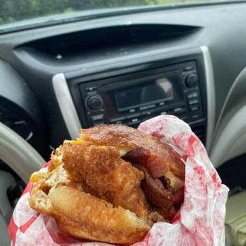 Proof Bakery - Sunrise schnitzel sandwich * ask for spicy mayo* - Bakeries Near Me - Kill Devil Hills, North Carolina Proof Bakery - Sunrise schnitzel sandwich * ask for spicy mayo* - Bakeries Near Me - Kill Devil Hills, North Carolina