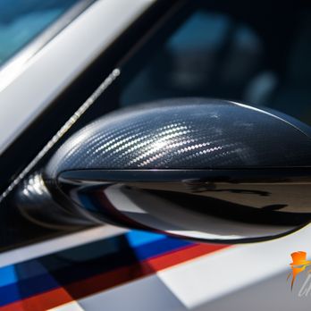 Incognito Wraps - Close up of how sharp the chrome stripes stick out from the Satin White. - Vehicle Wraps Near Me - Las Vegas, Nevada