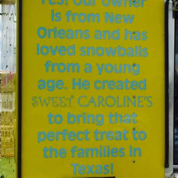 Sweet Caroline's Snow Shack - Some NOLA love! - Ice Cream & Frozen Yogurt Near Me - Austin, Texas