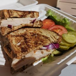 BYO Sandwich (Turkey and Gruyere on Rye with onions)