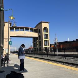 San Bernardino Depot Metrolink Station - Overhead pedestrian walkway
