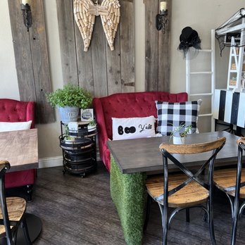 Chit Chat Cafe - Cute, comfy red chairs - Coffee & Tea Near Me - Manteca, California