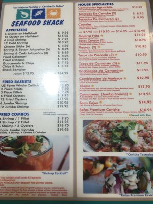 Menu photo 2 Seafood Shack Dallas, TX