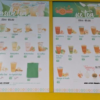 Happy Donuts - Drink menu - Bubble Tea Near Me - Willits, California