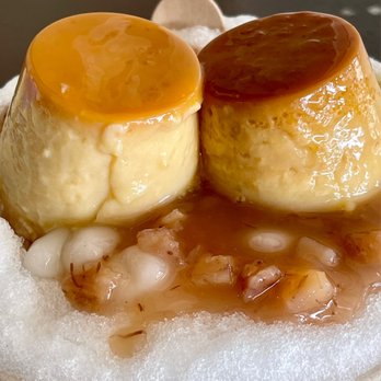 Ice Garden - Condensed Milk and Pudding with mochi balls - Desserts Near Me - Aiea, Hawaii Ice Garden - Condensed Milk and Pudding with mochi balls - Desserts Near Me - Aiea, Hawaii