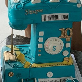 K & J's Elegant Pastries - Sewing Machine Birthday Cake - Desserts Near Me - Birmingham, Alabama