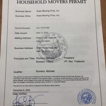 Aces Moving Pros - Licensed, Insured & Bonded - Movers Near Me - Indio, California Aces Moving Pros - Licensed, Insured & Bonded - Movers Near Me - Indio, California