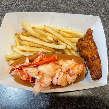 Angie’s Prime Grill - Warm Butter lobster sandwich with fries...with a side of the battered lobster. - Fish & Chips Near Me - Glendale, Arizona Angie’s Prime Grill - Warm Butter lobster sandwich with fries...with a side of the battered lobster. - Fish & Chips Near Me - Glendale, Arizona