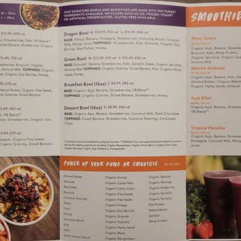 Vitality Bowls - Menu (Back) - Acai Bowls Near Me - Cambridge, Massachusetts