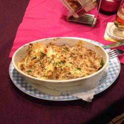 Restaurant Jägerhof - Gyrosteller mit Kartoffelscheiben, überbacken. Sieht nicht soooo mächtig aus, ist es aber!