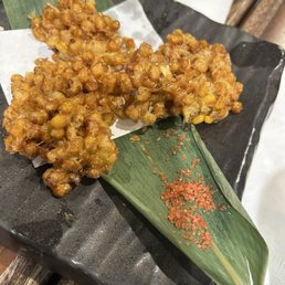 Corn Tempura (they actually give more than this, my daughter just ate a couple already!) Corn Tempura (they actually give more than this, my daughter just ate a couple already!)