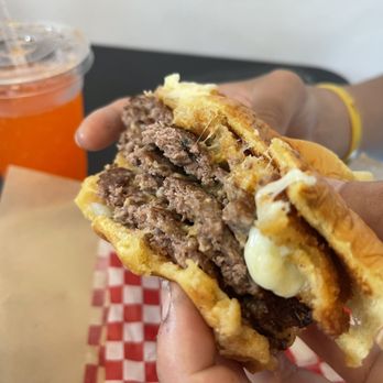 Route 66 - Triple Cheeseburger (11.1 oz.)with fried cheese and fried onions(mother of god) - American Near Me - Lancaster, Pennsylvania Route 66 - Triple Cheeseburger (11.1 oz.)with fried cheese and fried onions(mother of god) - American Near Me - Lancaster, Pennsylvania