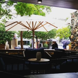 Miss Moneypenny's - Looking out to Hastings Street on a rainy day