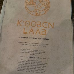 Front of menu Front of menu