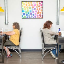 East Village Spa - We have a small nail salon, with two manicure and two pedicure stations. We offer natural nails, and use CND Shellac and Dazzle Dry.