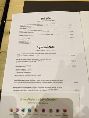 Menu photo 2 Bodhigreen Alicante, A
