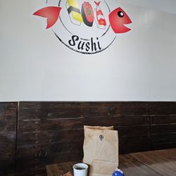 Local Boy Sushi - Our takeout package and complimentary drink!