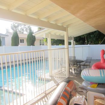 Irvine Fence - Finished vinyl fence around our fenced in pool. - Fences & Gates Near Me - Anaheim, California Irvine Fence - Finished vinyl fence around our fenced in pool. - Fences & Gates Near Me - Anaheim, California