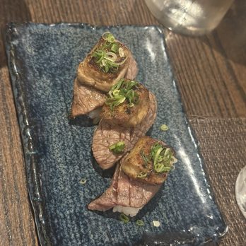 Izakaya Uosan - Wagyu nigiri with foie gras - Izakaya Near Me - Honolulu, Hawaii