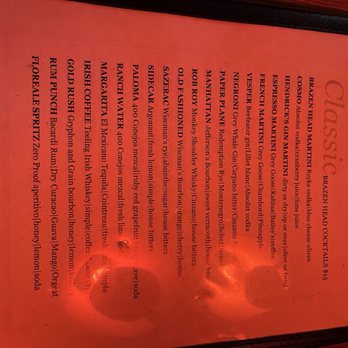 Brazen Head - Menu - Steakhouses Near Me - San Francisco, California