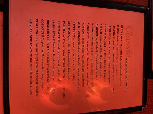 Menu photo 6 Brazen Head San Francisco, CA
