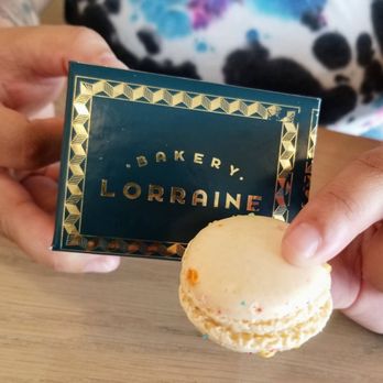 Bakery Lorraine - Birthday Cake Macaron (Box in back holds 3 pcs) - Bakeries Near Me - Austin, Texas Bakery Lorraine - Birthday Cake Macaron (Box in back holds 3 pcs) - Bakeries Near Me - Austin, Texas