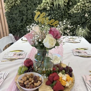 Aria Event Space - CELEBRATING MY DAUGHTER'S 18TH BIRTHDAY - charcuterie centerpieces, was mindful of space and germs so created this - Venues & Event Spaces Near Me - Cypress, California