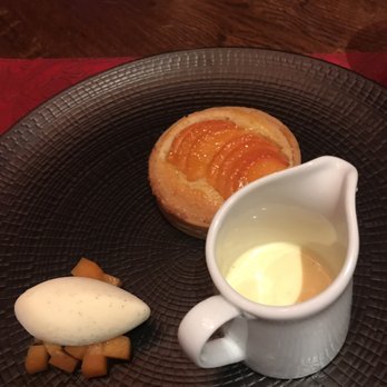 Camellia Restaurant - Apricot Frangipane tart - delicious! - Modern European Near Me - Horsham, WSX