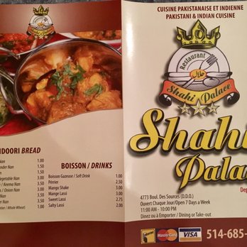 Palais Shahi - Menu - Indian Near Me - Pierrefonds, Quebec