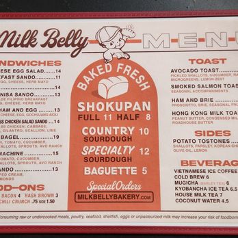 Milk Belly Bakery - 2025.12.23 menu - Bakeries Near Me - San Jose, California Milk Belly Bakery - 2025.12.23 menu - Bakeries Near Me - San Jose, California