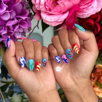 Pink + White Nail Studio - Designs over dipping powder - Nail Salons Near Me - Springfield, Missouri