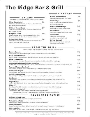 Menu photo 2 The Ridge Bar & Grill Auburn, CA