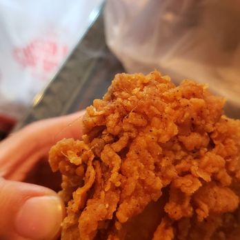 KFC - Piece of hair wrapped up& fried on the chicken - Fast Food Near Me - Hemet, California KFC - Piece of hair wrapped up& fried on the chicken - Fast Food Near Me - Hemet, California