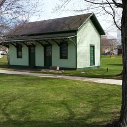 McKay-Dole Library - Old Michigan Central (and later New York Central) train depot.  It was relocated about a block to now be behind the library.