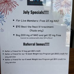 Live Hydration Spa Vintage Park - July 2023 Specials!