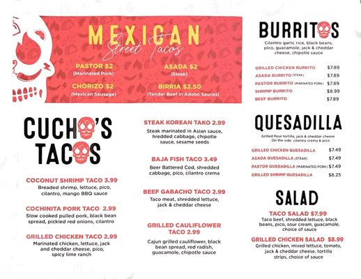 Menu photo 3 Cucho’s Taco Grille Greenville, SC