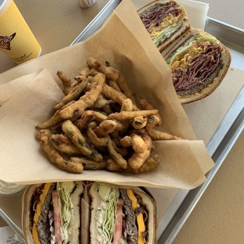 The Original Tops - Top's special burger and Avocado Bacon Cheese burger with a small zucchini fries! - Burgers Near Me - Pasadena, California