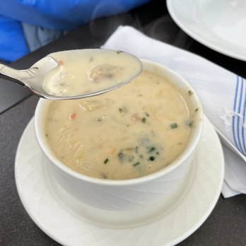 Schooners Monterey - Cup of Coastal Clam Chowder - Seafood Near Me - Monterey, California Schooners Monterey - Cup of Coastal Clam Chowder - Seafood Near Me - Monterey, California