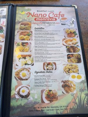 Menu photo 8 Nano Cafe Monrovia, CA Menu photo 8 Nano Cafe Monrovia, CA