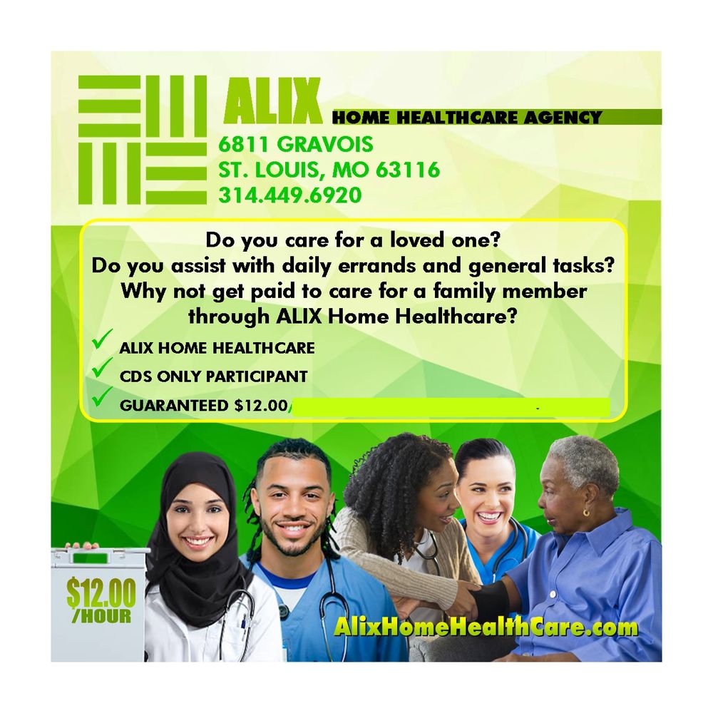 ALIX HOME HEALTH CARE Updated June 2024 6811 Gravois Ave, Saint Louis, Missouri Home