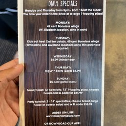the menu the menu