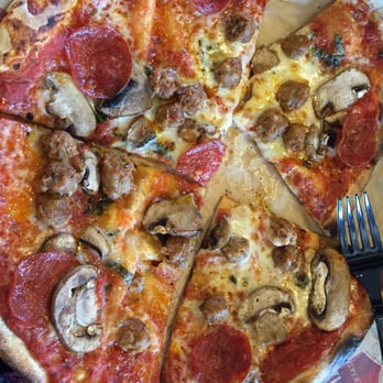 MOD Pizza - Spicy sausage, pepperoni, basil, and mushrooms. My fave! - Pizza Near Me - Irvine, California MOD Pizza - Spicy sausage, pepperoni, basil, and mushrooms. My fave! - Pizza Near Me - Irvine, California