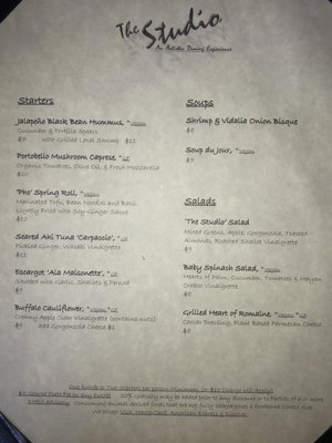 Menu photo 7 The Studio Hilton Head Island, SC Menu photo 7 The Studio Hilton Head Island, SC
