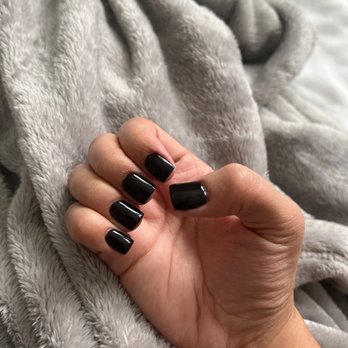 Millenia Nails & Day Spa - Black dip manicure by Sofia - young tech - Day Spas Near Me - Orlando, Florida