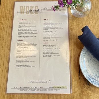 White Oak Kitchen & Cocktails - Menu - Southern Near Me - Atlanta, Georgia White Oak Kitchen & Cocktails - Menu - Southern Near Me - Atlanta, Georgia