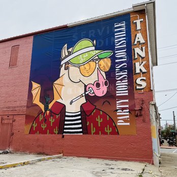 Party Horses Mural - Public Art Near Me - Louisville, Kentucky Party Horses Mural - Public Art Near Me - Louisville, Kentucky